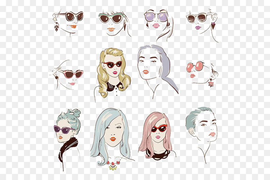 900x600 Woman Illustration - Girl Face Watercolor