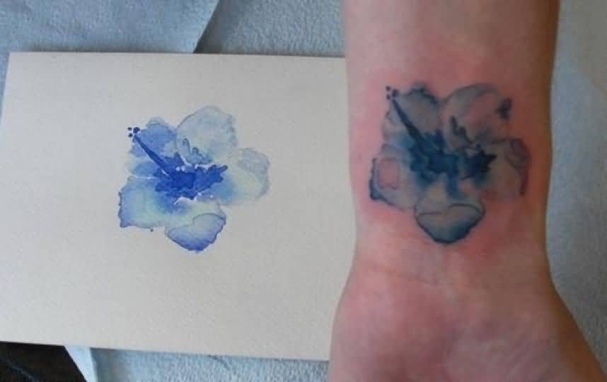858x540 Watercolor And Nice Gladiolus Flower Tattoo Design - Gladiolus Watercolor Tattoo
