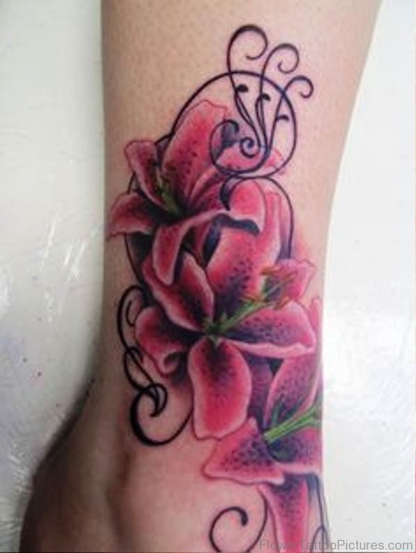 600x798 55 Tremendous Gladiolus Flower Tattoos - Gladiolus Watercolor Tattoo