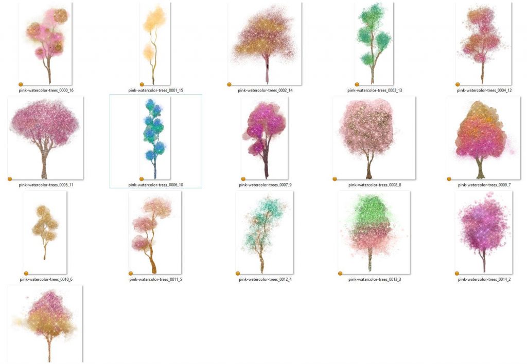 1024x708 Glitter Watercolor Trees Clipart - Glitter Watercolor