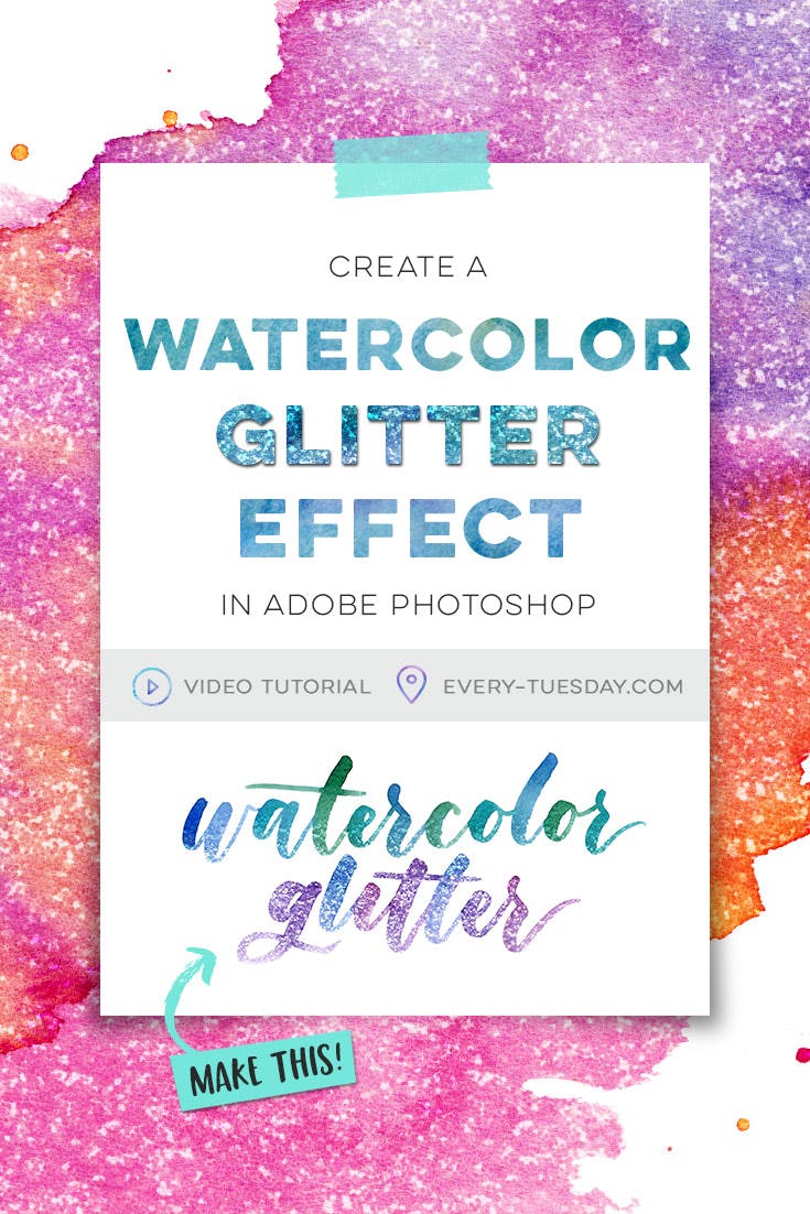 735x1102 How To Create A Watercolor Glitter Effect In Photoshop Brit + Co - Glitter Watercolor