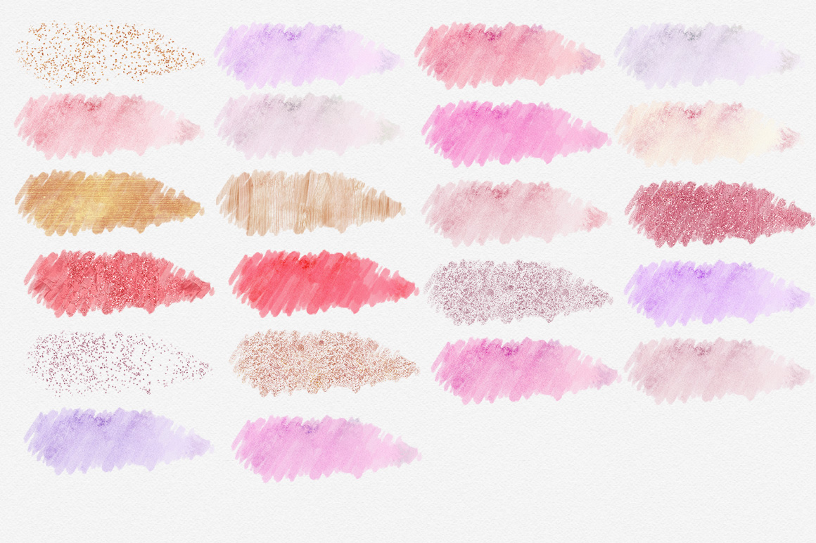 1160x772 Soft Pink Watercolor Paint Textures Amp Shapes With Metallic - Glitter Watercolor