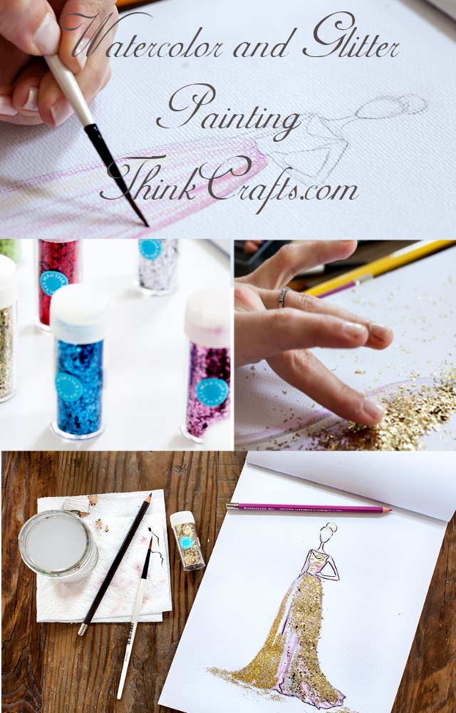 640x1000 Watercolor And Glitter Painting - Glitter Watercolor