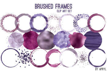 350x233 Purple Brushed Round Frames Paint Glitter Watercolor 20 Png Clip - Glitter Watercolor Paint