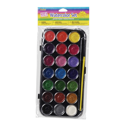 480x480 Watercolor Set With Brushes - Glitter Watercolor Paint