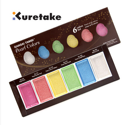 420x426 Zig Kuretake 2018 New Gansai Tambi Pearl Colors Watercolor Paints - Glitter Watercolor Paint