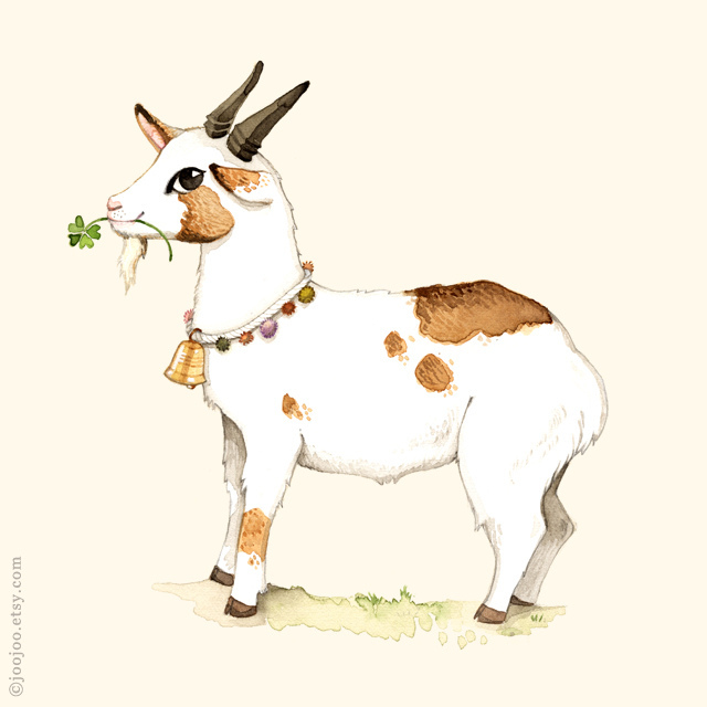 640x640 Goat Watercolor Painting G Is For Goat Watercolor - Goat Watercolor