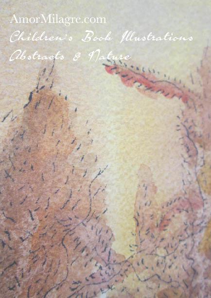 434x614 Gold Leaf Trees Original Artwork Watercolor Painting Amor Milagre - Gold Leaf Watercolor