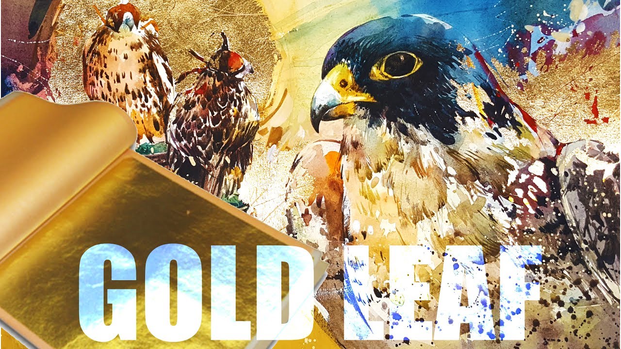 1280x720 Gold Leaf Watercolour - Gold Leaf Watercolor