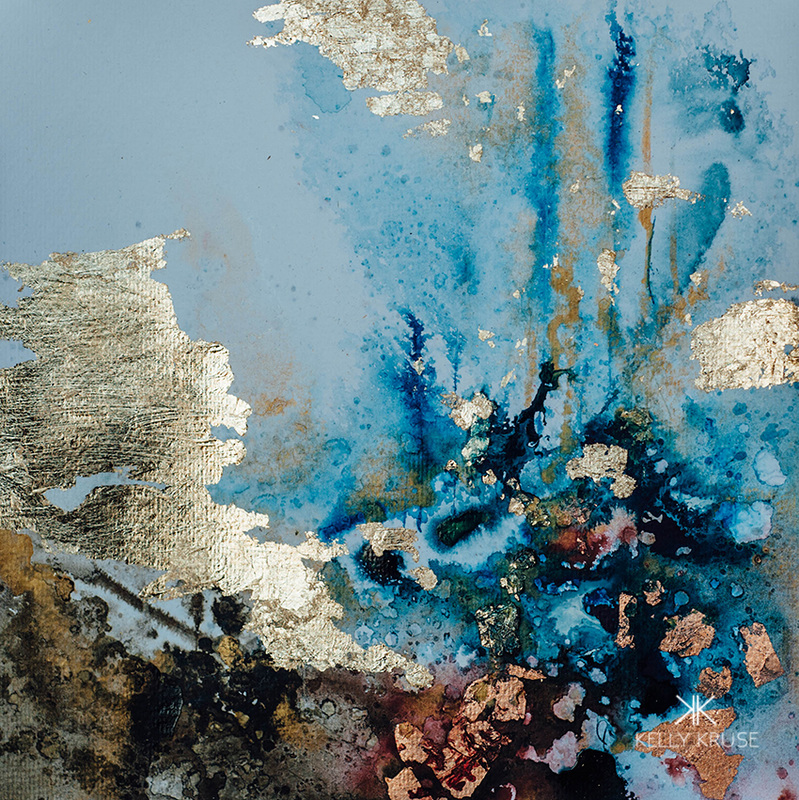 799x800 Kelly Kruse Creative Work Spring 2015 - Gold Leaf Watercolor