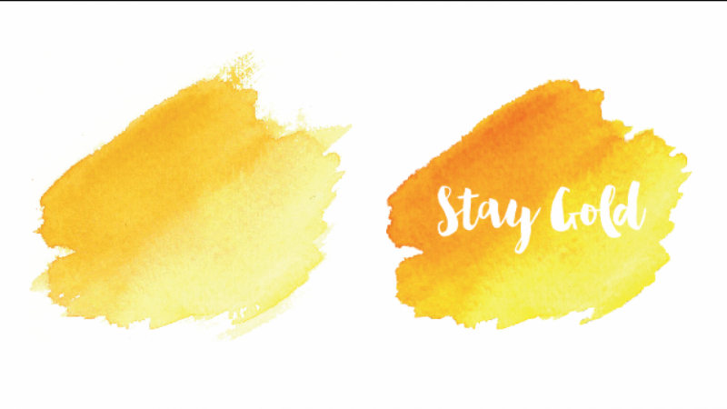 800x450 Stay Gold Watercolor Study Skillshare Projects - Gold Watercolor