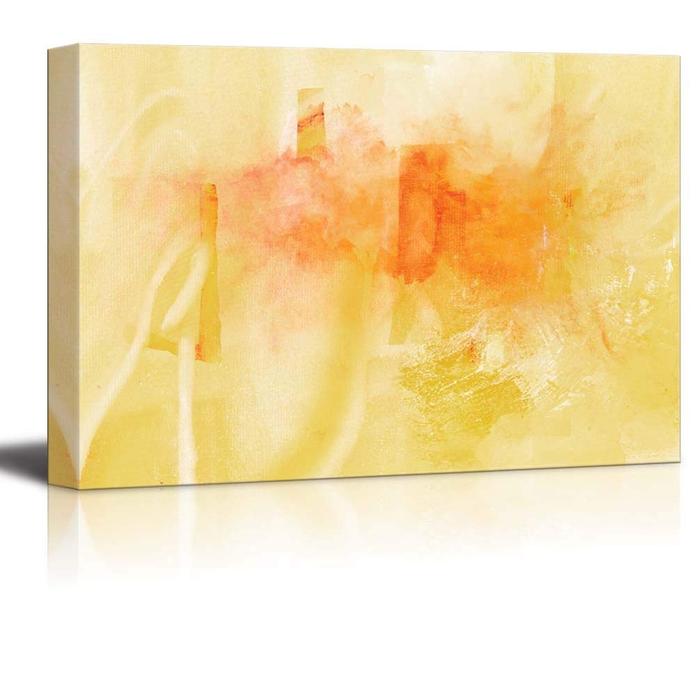 1000x1000 Abstract Yellow And Gold Textured Stripes On A Watercolor - Gold Watercolor Background