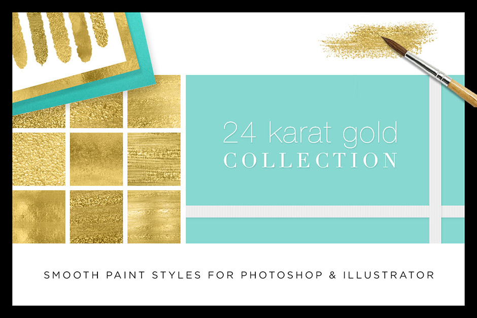940x626 Gold 24k Liquid Watercolor Paint Duo (For Photoshop And - Gold Watercolor Paint