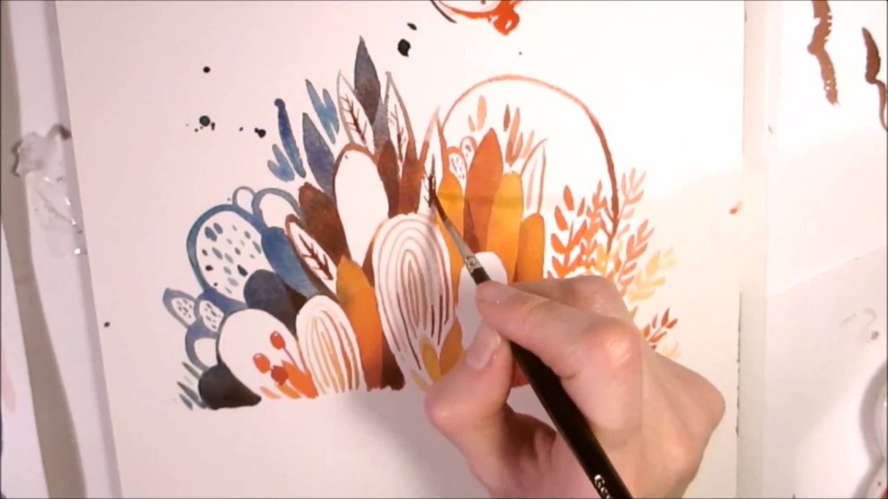 1280x720 Random Painting With Mijello Misson Gold Watercolors Personal - Gold Watercolor Paint