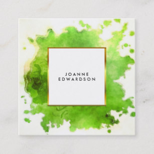 307x307 Watercolor Splash Wedding Business Cards Amp Profile Cards Zazzle Ca - Gold Watercolor Splash