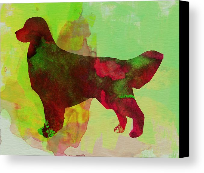 678x577 Golden Retriever Watercolor Canvas Print Canvas Art By Naxart Studio - Golden Retriever Watercolor