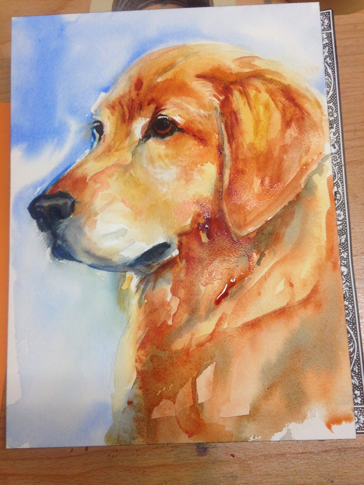 1200x1600 Image Result For Golden Retriever Water Color Paintings - Golden Retriever Watercolor
