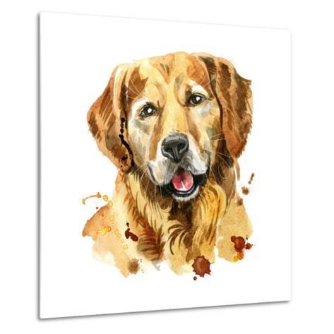 473x473 Watercolor Portrait Of Golden Retriever Art Print By Natalia - Golden Retriever Watercolor