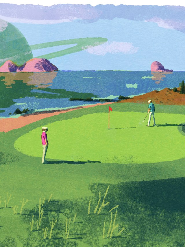 640x853 Four Glorious Golf Courses To Play Before You Die Gq - Golf Course Watercolor