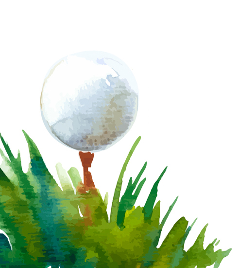 490x550 Golf A Game For The Ages Or The Aged - Golf Watercolor