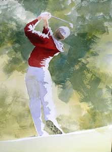 221x300 Golf Swing - Golf Watercolor