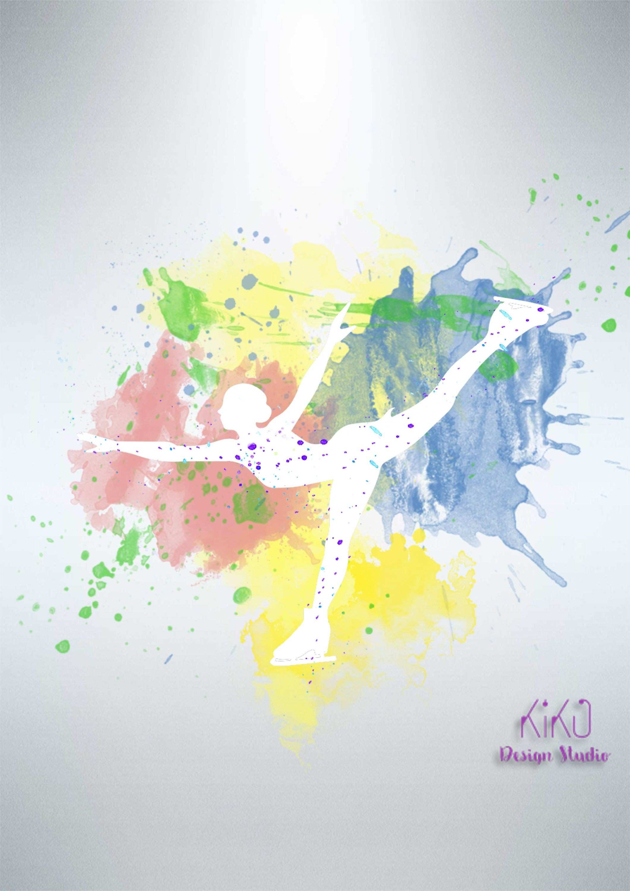 2121x3000 Golf Wall Decor New Figure Ice Skate Watercolor Wall Art Art Print - Golf Watercolor