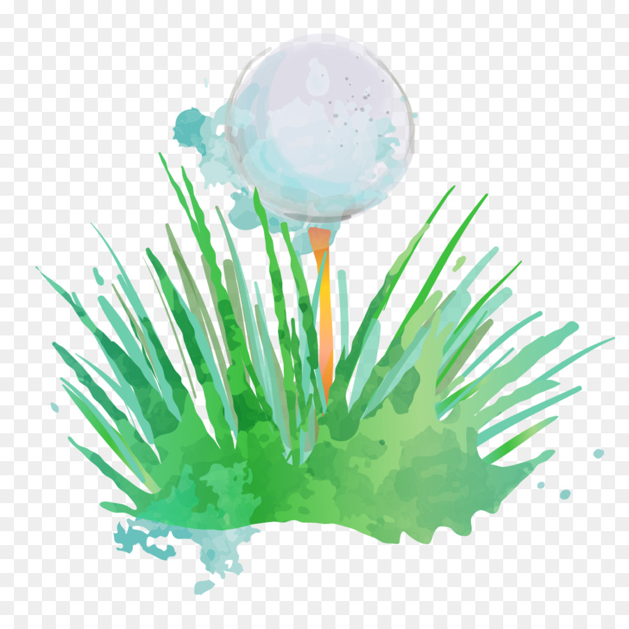 900x900 Golf Ball Golf Club Watercolor Painting - Golf Watercolor