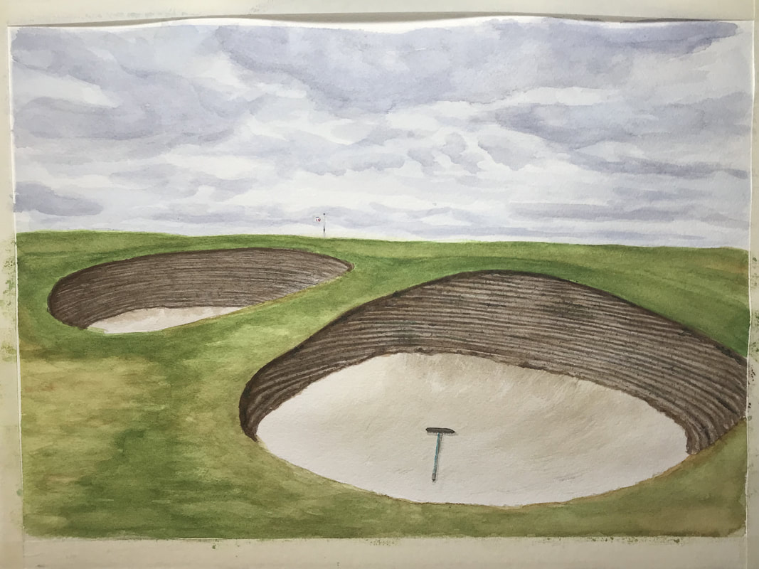 1067x800 Golf In Watercolor - Golf Watercolor