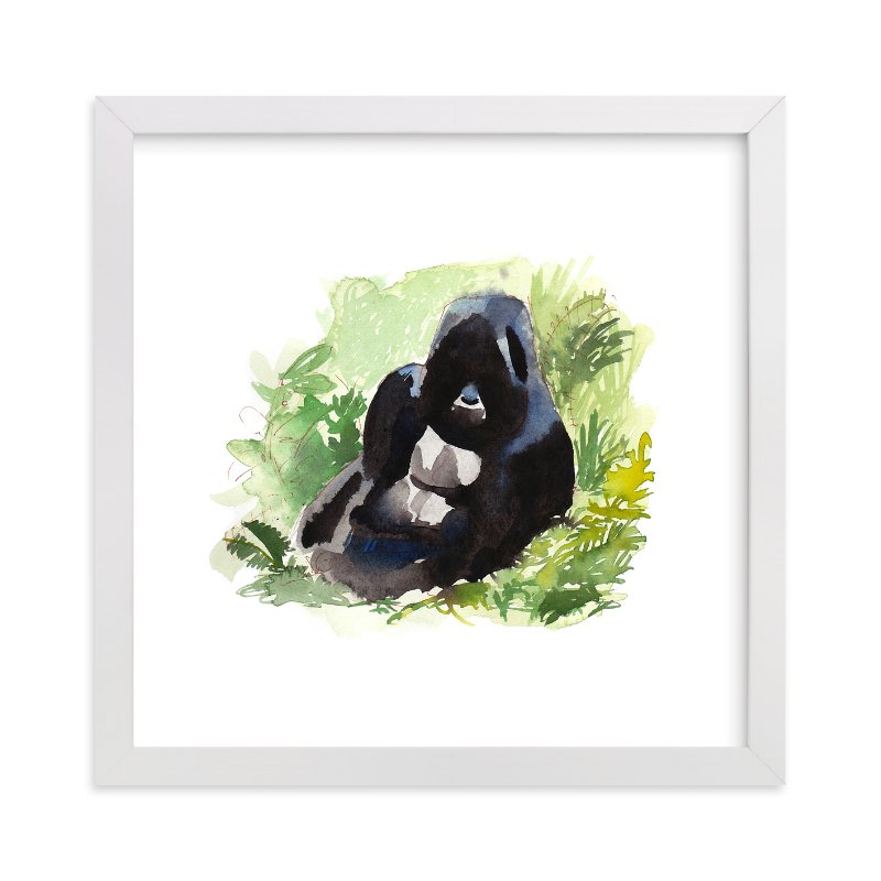 800x800 Mountain Gorilla Watercolor Wall Art Prints By Haley Mistler Minted - Gorilla Watercolor