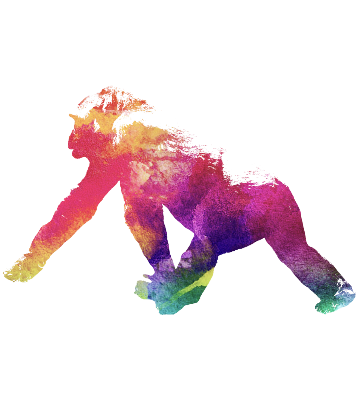 1200x1371 Limemire Watercolor Gorilla Kids - Gorilla Watercolor