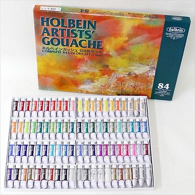 400x400 New Holbein Artists Gouache Opaque Watercolor 84 Colors Set 15ml - Gouache Watercolor