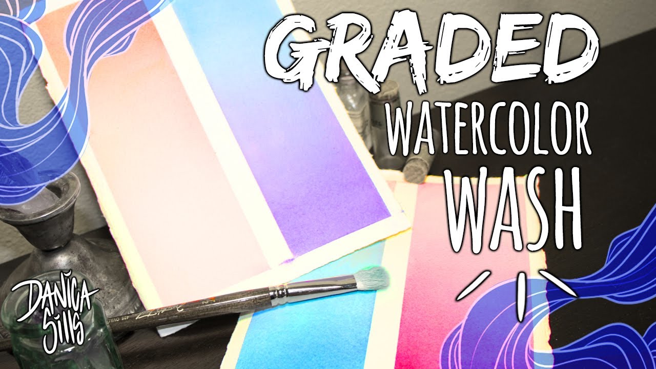 1280x720 How To Paint A Graded Wash In Watercolors Watercolor Basics - Graded Wash Watercolor