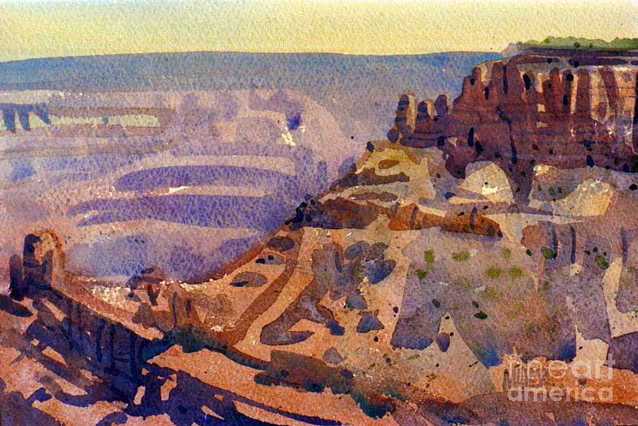 900x601 Grand Canyon 77 Painting By Donald Maier - Grand Canyon Watercolor