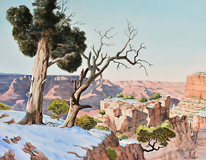 300x233 Grand Canyon Watercolor 16 X 20 Print Ebay - Grand Canyon Watercolor