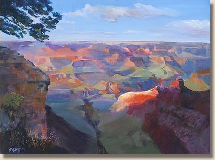 431x321 Late Light - Grand Canyon Watercolor