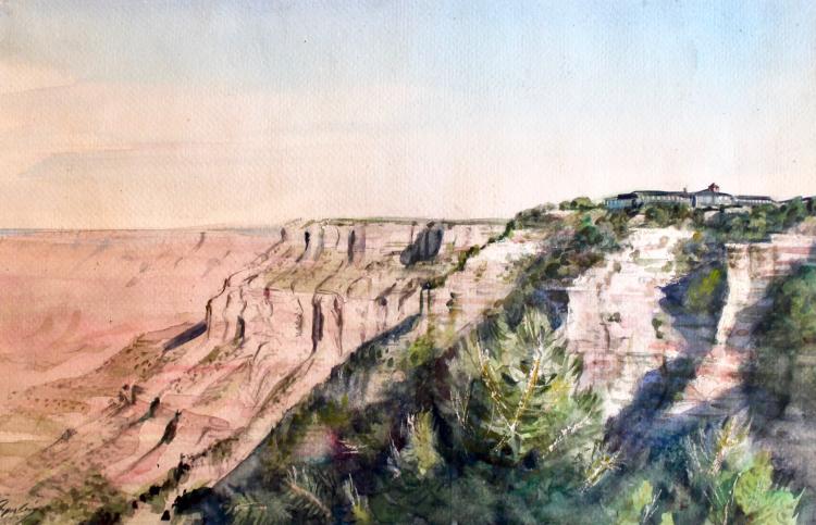 750x483 Lee Spurling, Grand Canyon, Original Watercolor Painting - Grand Canyon Watercolor