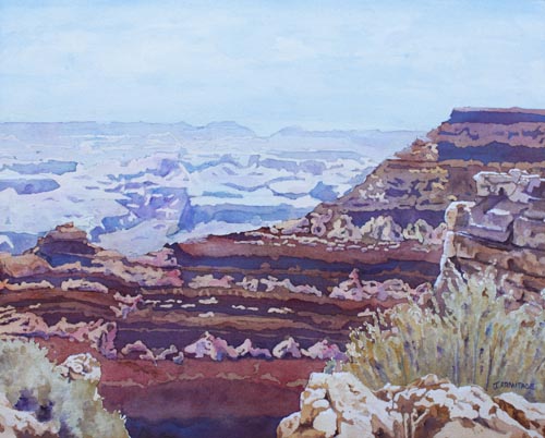 500x402 The Grand Canyon Art In The Making By Jenny Armitage - Grand Canyon Watercolor