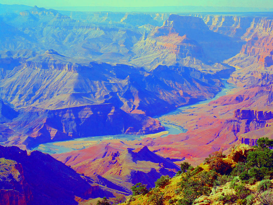 900x675 Watercolor World Of The Grand Canyon Mixed Media By Michelle - Grand Canyon Watercolor