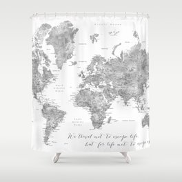 264x264 Gray Watercolor Shower Curtains Society6 - Grayscale Watercolor