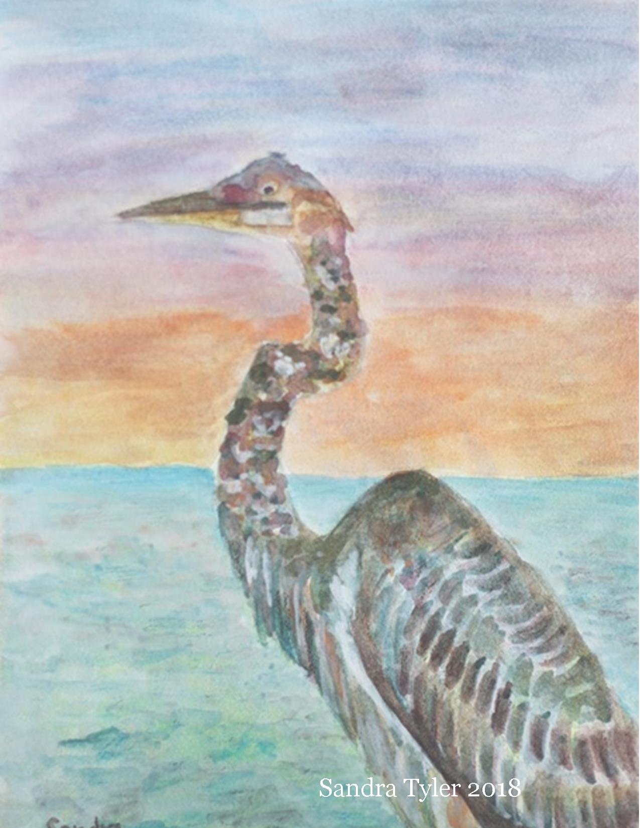 1275x1650 Great Blue Heron Watercolor Painting Rosie Way Design - Great Blue Heron Watercolor