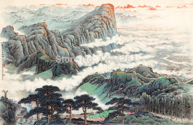 Great Wall Of China Watercolor