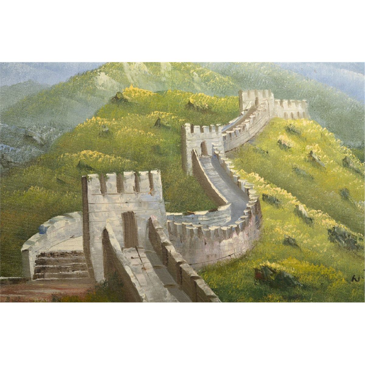 1200x1200 Chinese Oil On Canvas - Great Wall Of China Watercolor