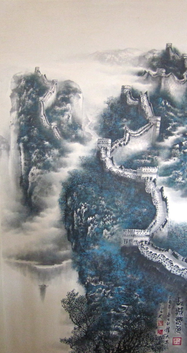 623x1176 Chinese Style Painting Of The Great Wall Of China - Great Wall Of China Watercolor
