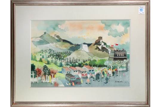 540x360 Dong Kingman (American, 1911 2000), Visiting The Great Wall Of - Great Wall Of China Watercolor
