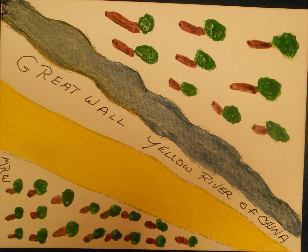 1024x838 Great Wall Of China - Great Wall Of China Watercolor