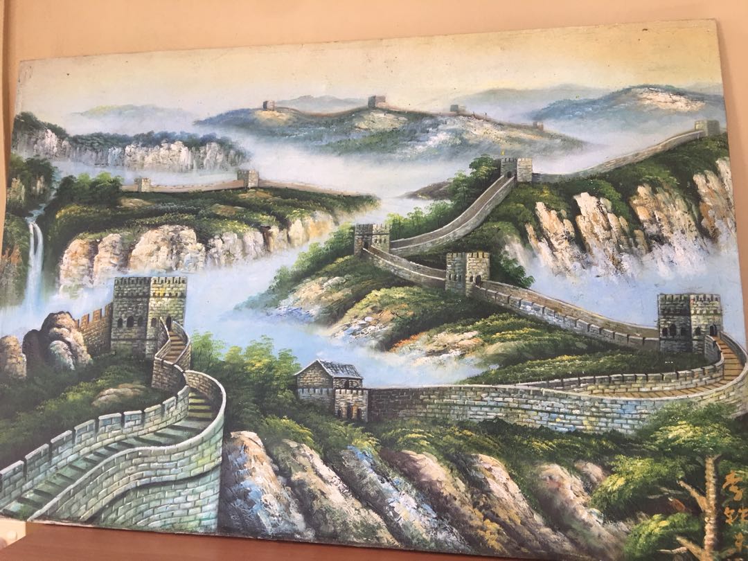 1080x810 Great Wall Of China Painting, Vintage Amp Collectibles, Vintage - Great Wall Of China Watercolor