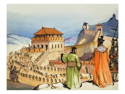 473x355 Building The Great Wall Of China Giclee Print By Mcbride - Great Wall Of China Watercolor