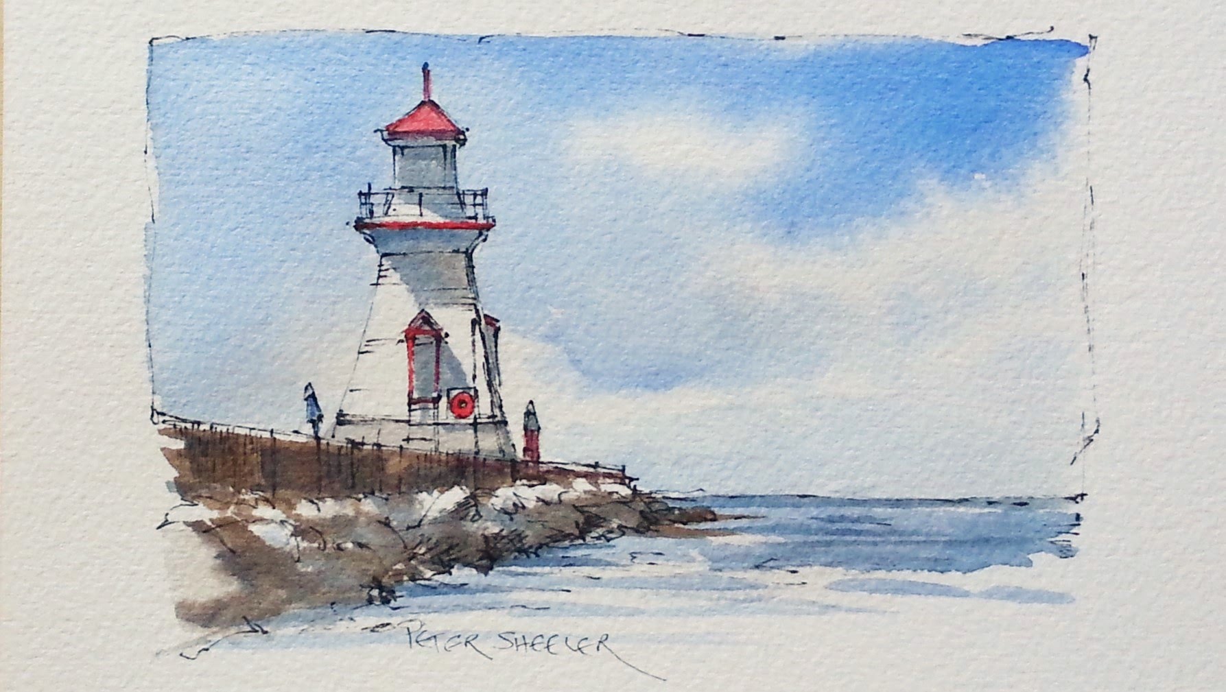 1787x1009 Draw And Paint A Lighthouse In Watercolor. Great For Beginners - Great Watercolors
