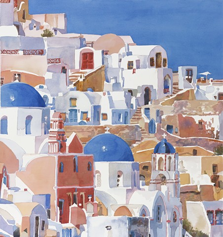 452x480 Edie Fagan - Greece Watercolor