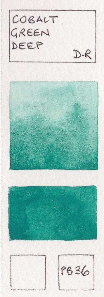 356x1013 Green Watercolour Swatches - Green And Blue Watercolor